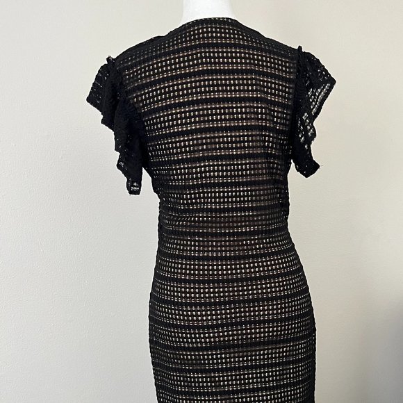 MAX STUDIO | NWT Lace Sheath Flutter Sleeve Midi Dress - Picture 5 of 17